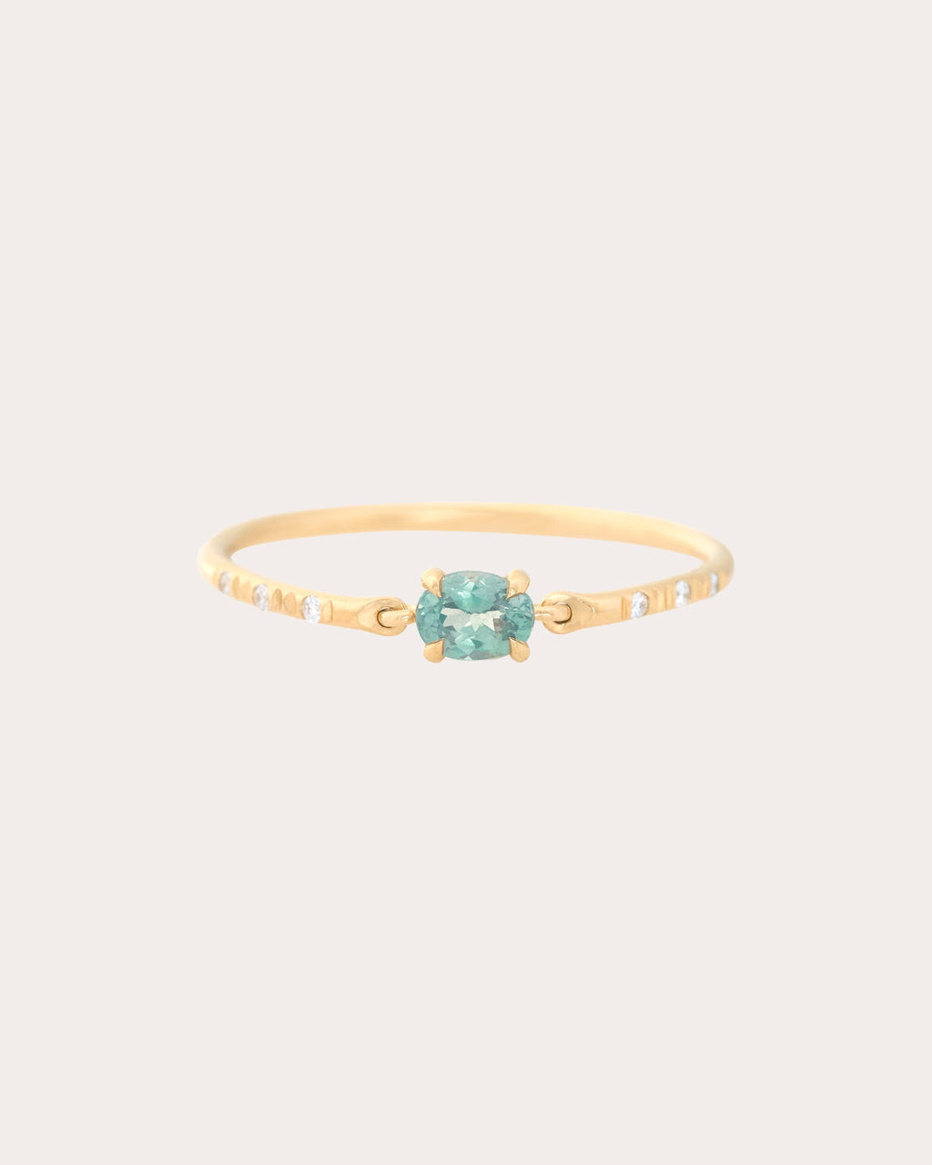 Alexandrite & Diamond Petite Circle Ring