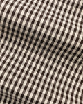 Dark Brown Perennials Gingham Swatch