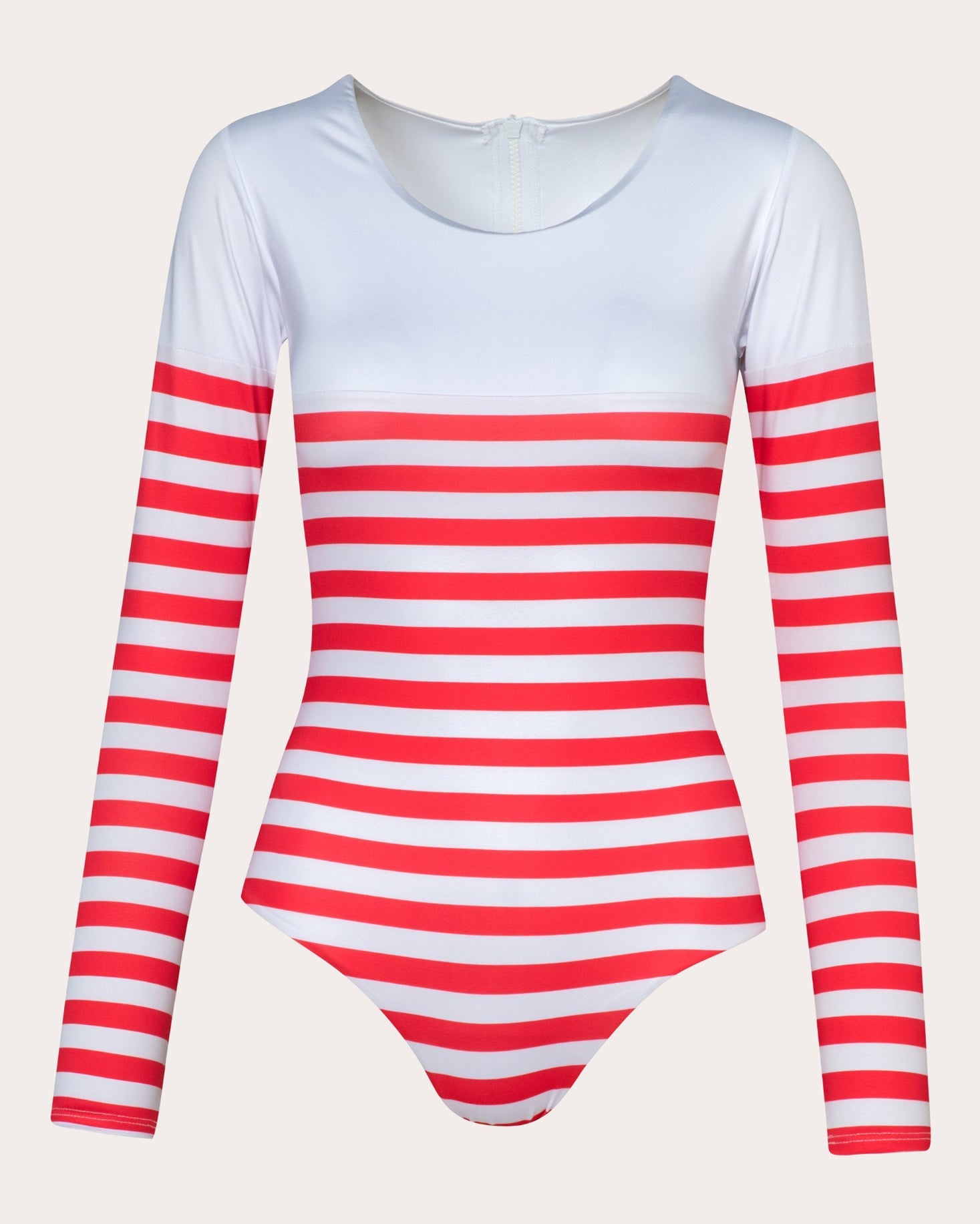 Angeline Striped Rashguard Swimsuit