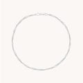 Bold Astrid Story Chain Anklet in Solid White Gold
