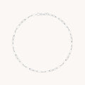 Piccadilly Chain Anklet in Solid White Gold