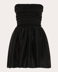 Anya Smocked Silk Mini Dress