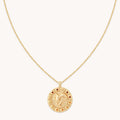 Aries Bold Zodiac Pendant Necklace in Gold