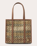 Arleth Wool Tweed Leather-Trim Mini Tote Bag