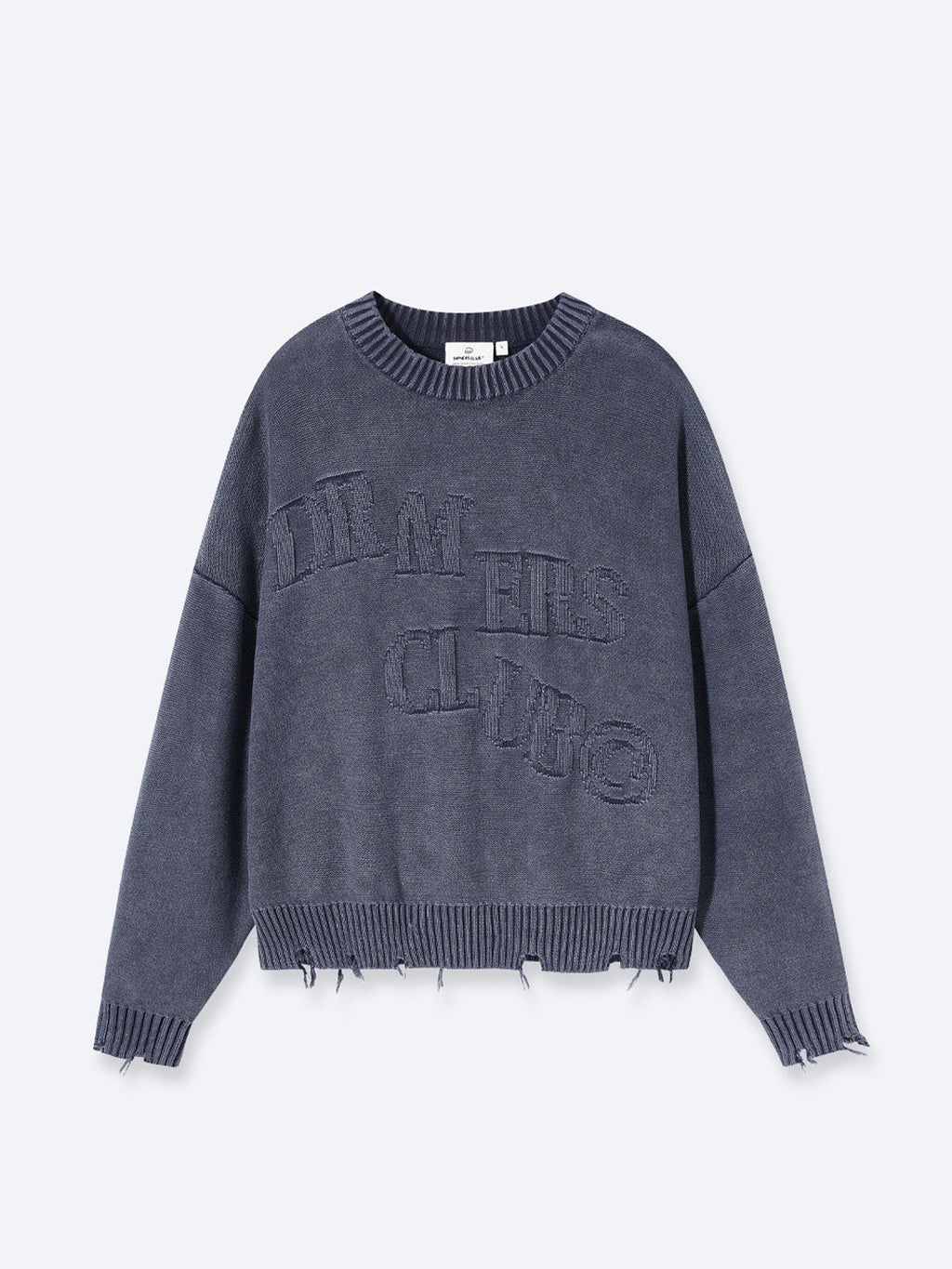 FALLING LETTERS KNIT - WASHED GREY