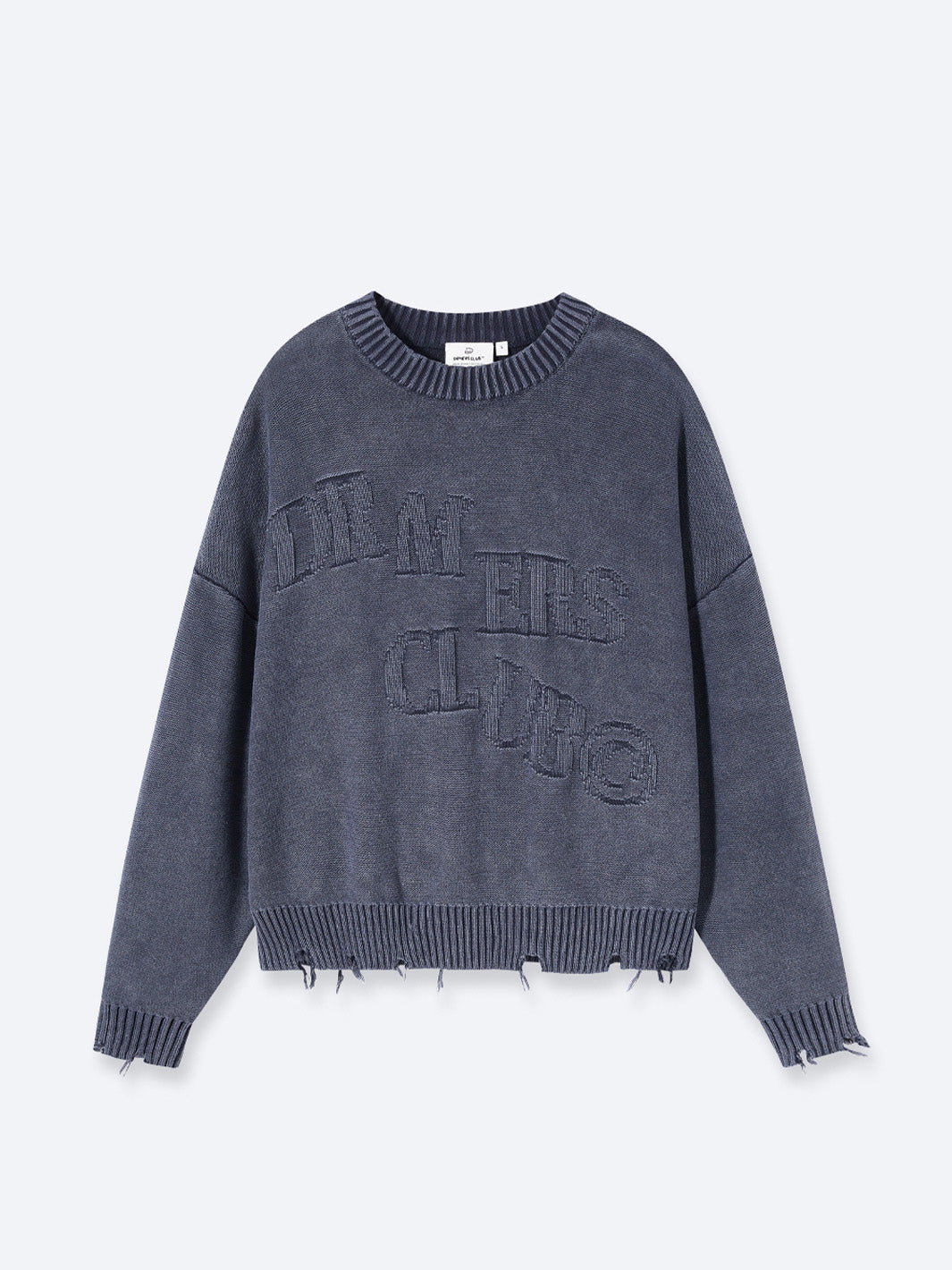 FALLING LETTERS KNIT - WASHED GREY