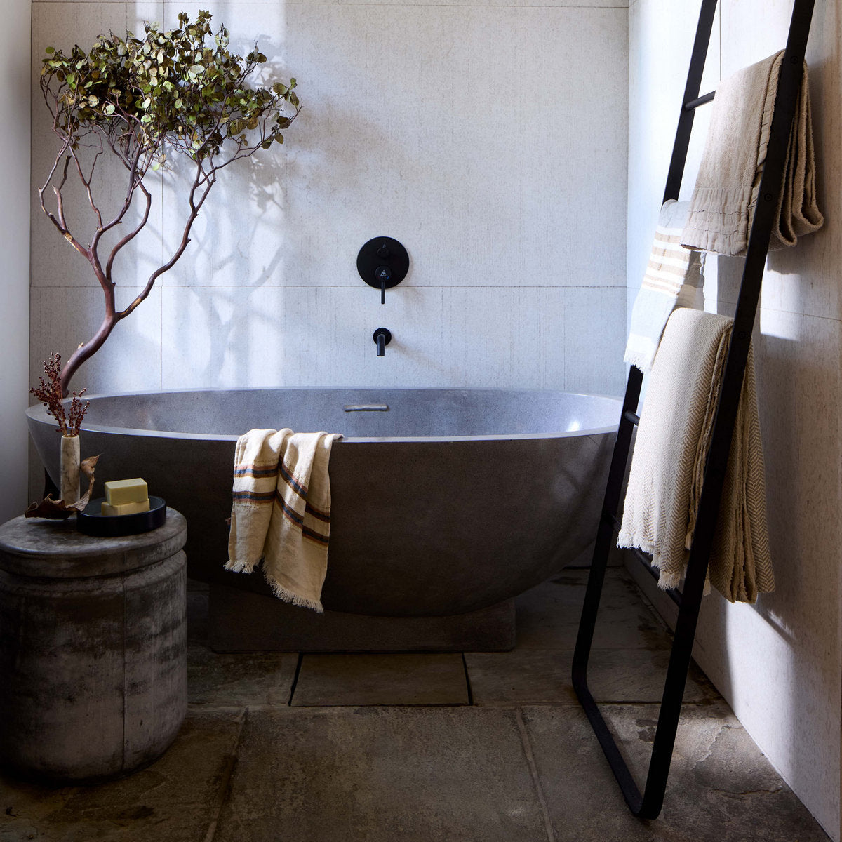 Ash Belgian Linen Towel