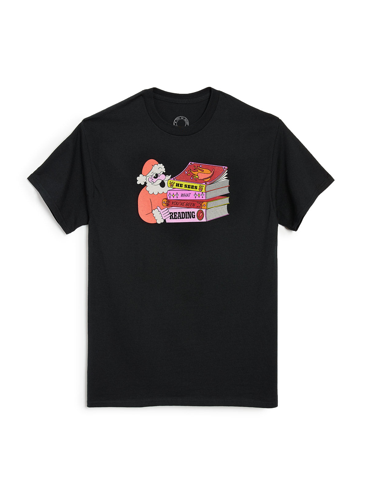 Santa: He Sees What You've Been Reading Unisex T-Shirt