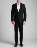 Stretch Wool Suit - Black