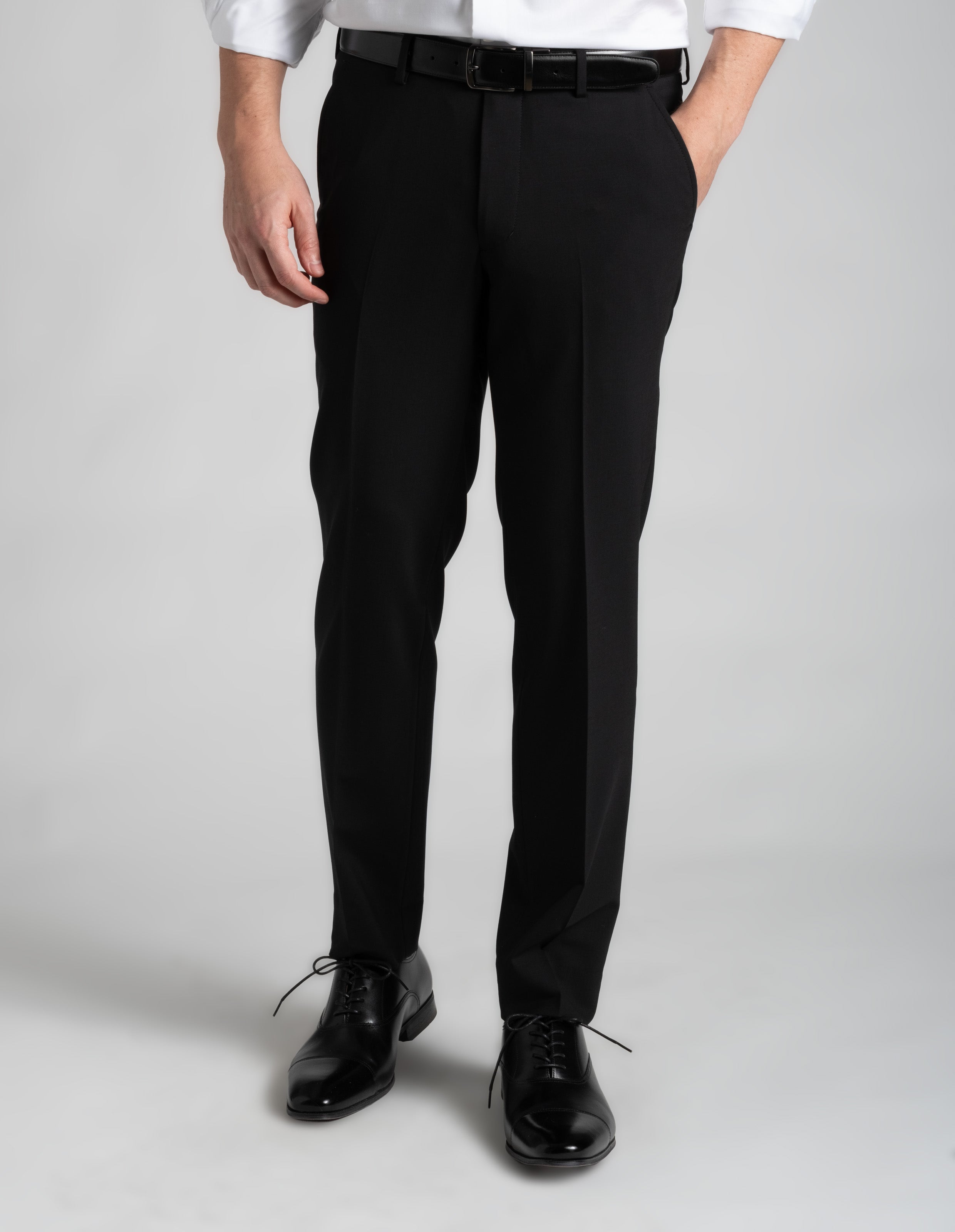 Stretch Wool Dress Pant - Black