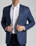 Unstructured Wool Hopsack Sport Coat - Soft Blue