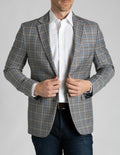 Classic Wool Check Sport Coat - Taupe Gingham