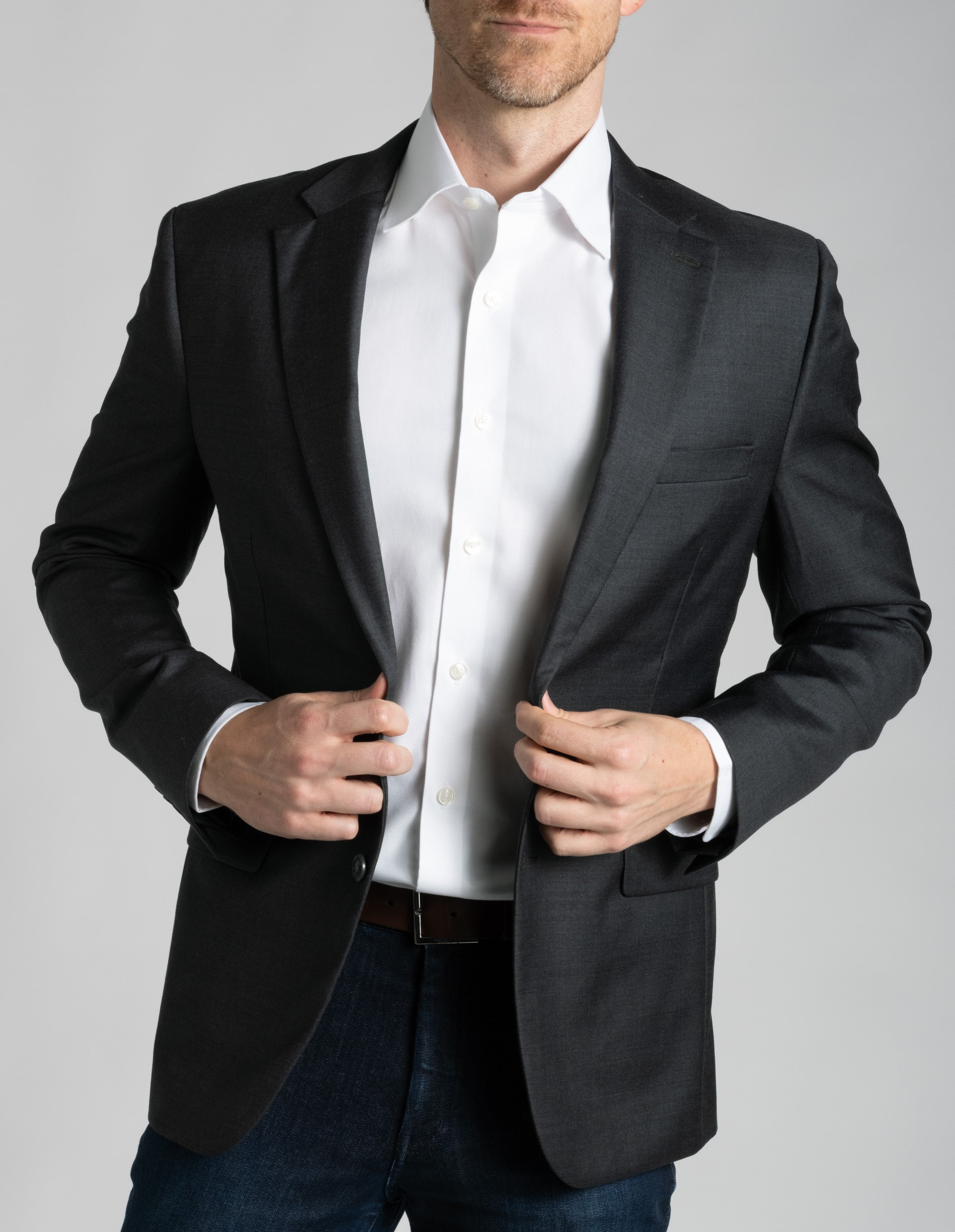 Classic Wool Sport Coat - Charcoal
