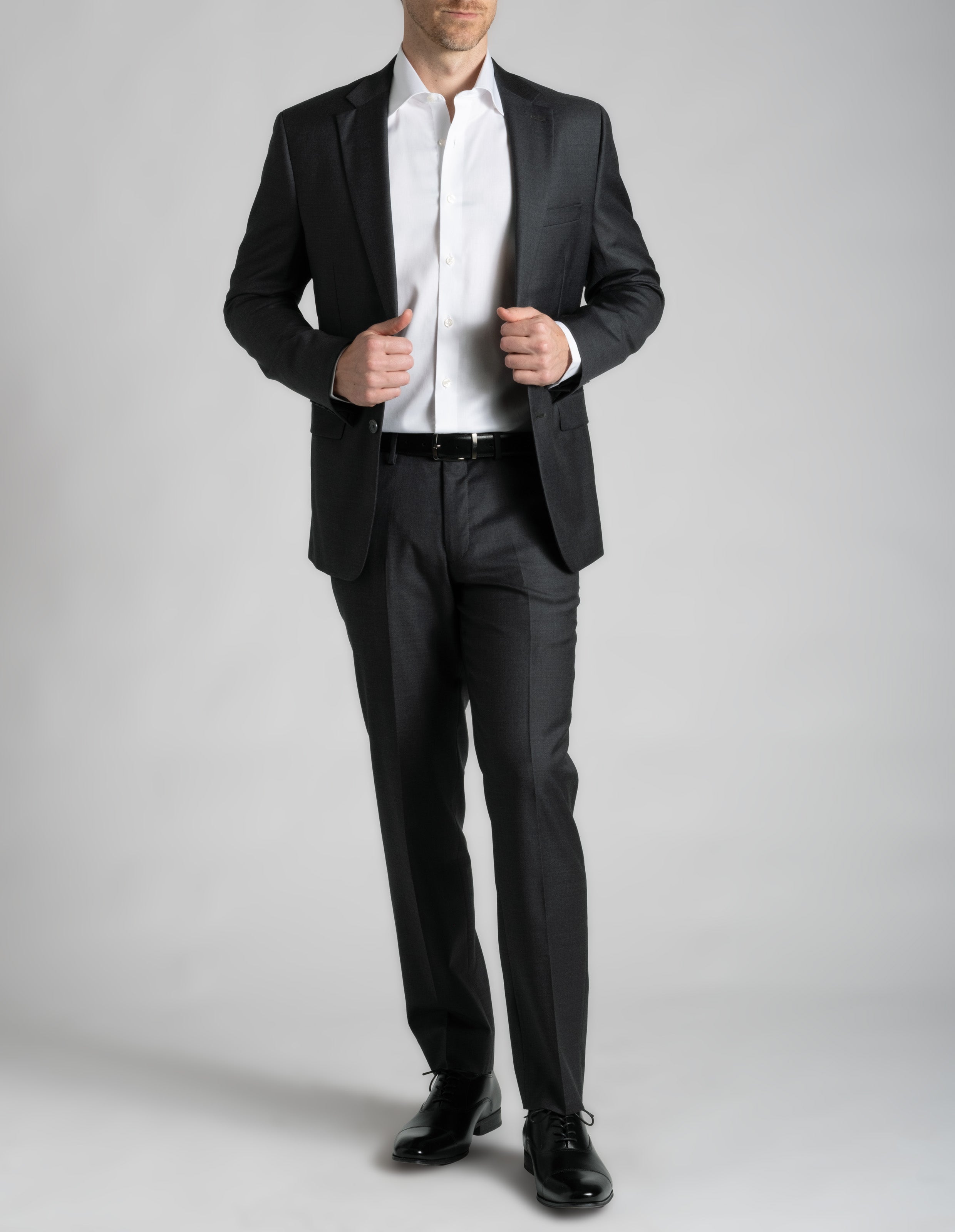 Classic Wool Suit - Charcoal