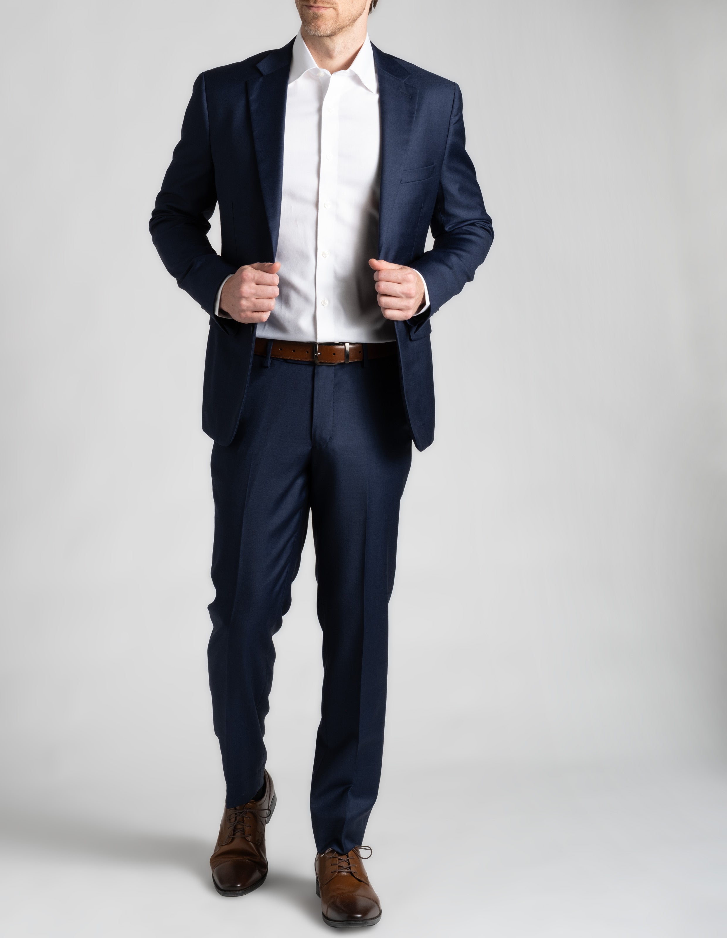 Classic Wool Suit - Navy