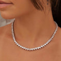 Heart Shaped Tennis Necklace