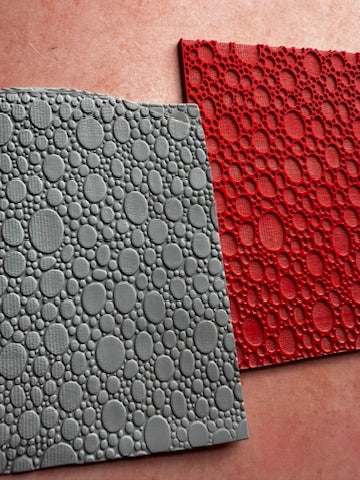 Bubbles Polymer Clay Rubber Stamp Texture Sheet Mat