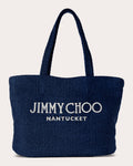 Medium Nantucket Embroidered Raffia Tote