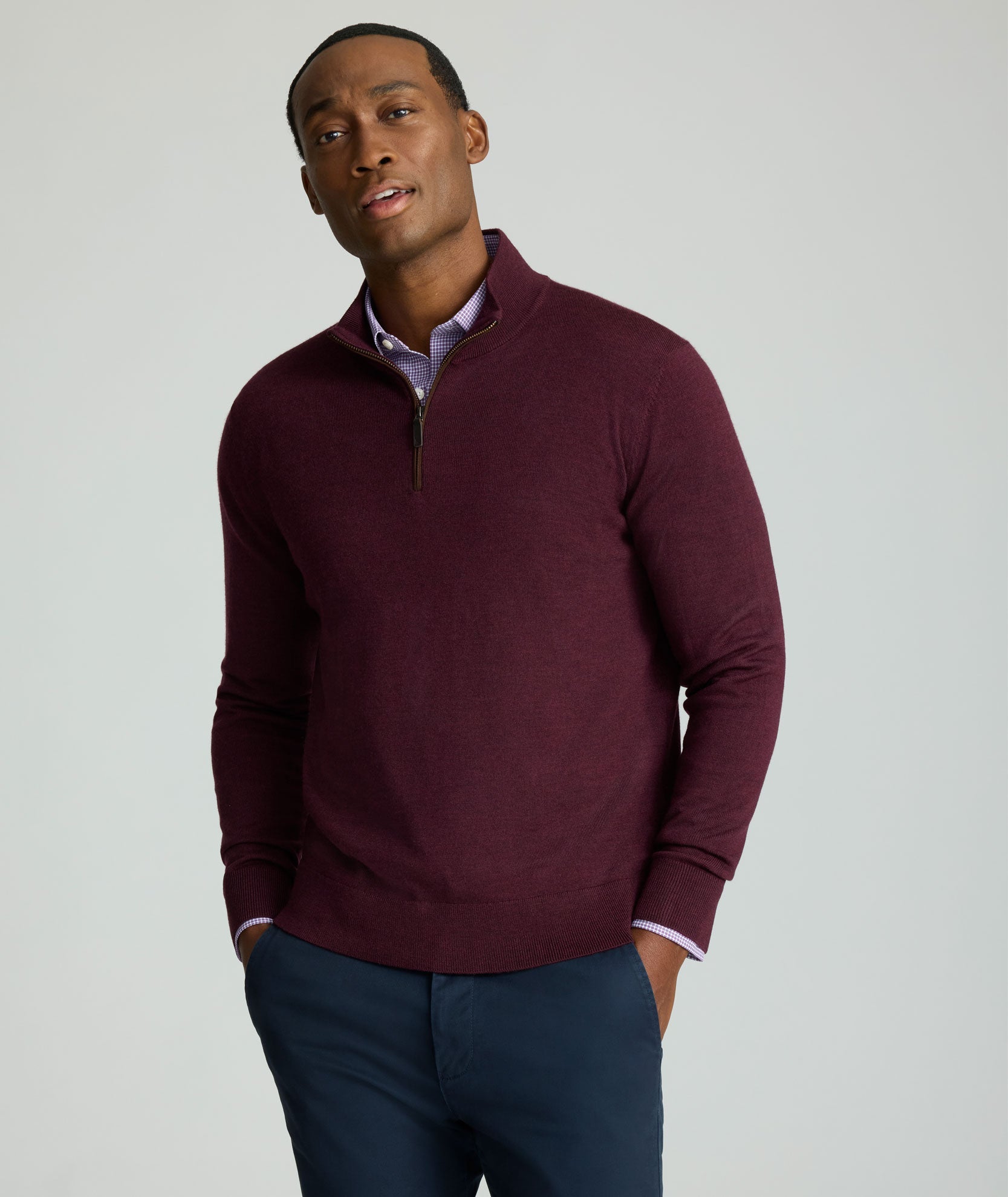 Merino Wool Quarter-Zip Sweater - FINAL SALE