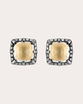 Bella Rhodium-Dipped Quartz Stud Earrings