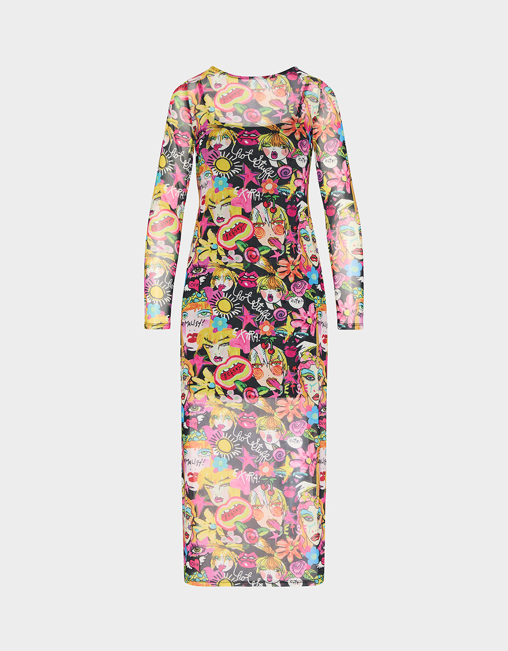 BETSEY'S ART DRESS BLACK MULTI