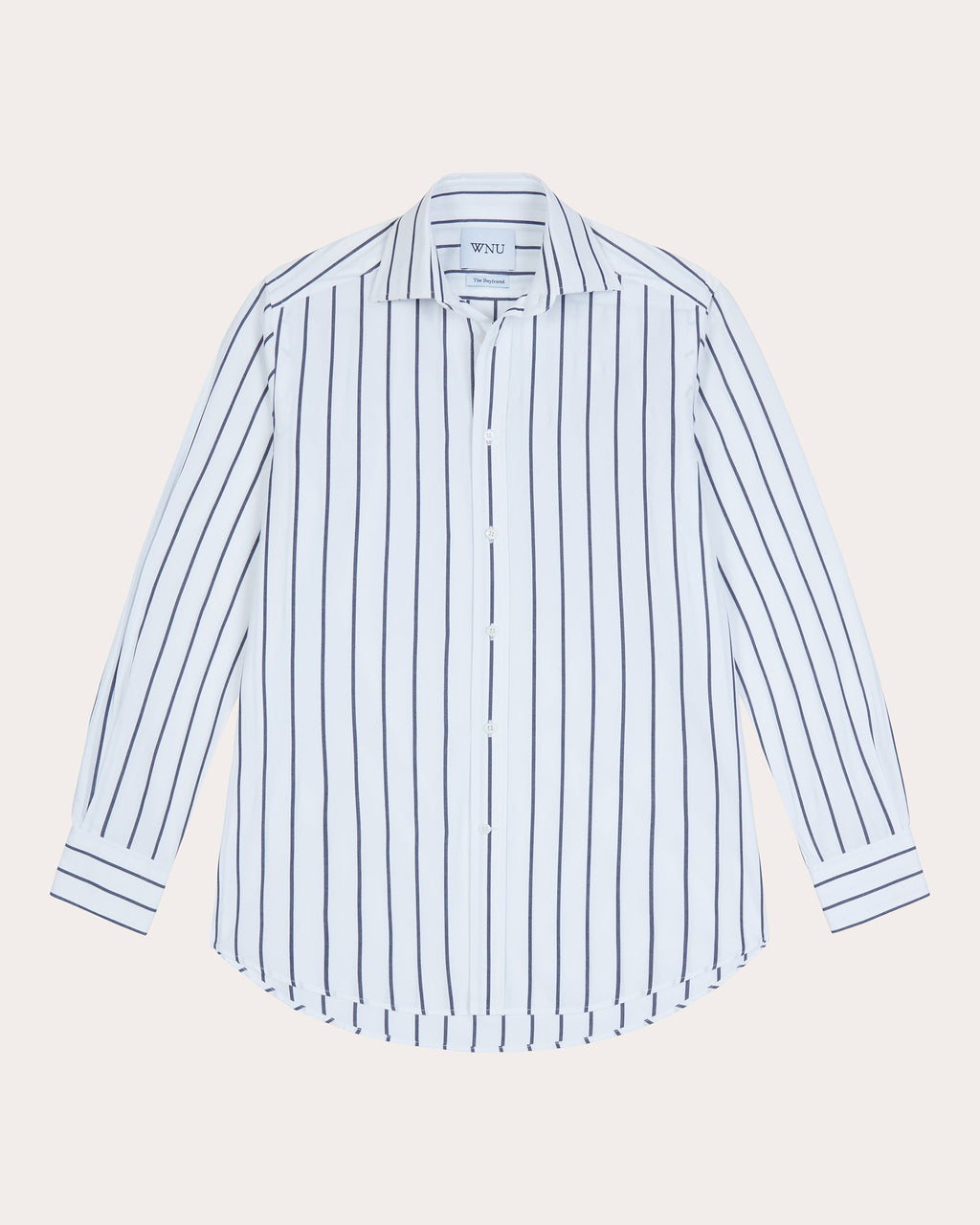 The Boyfriend Cotton-Poplin Striped Shirt