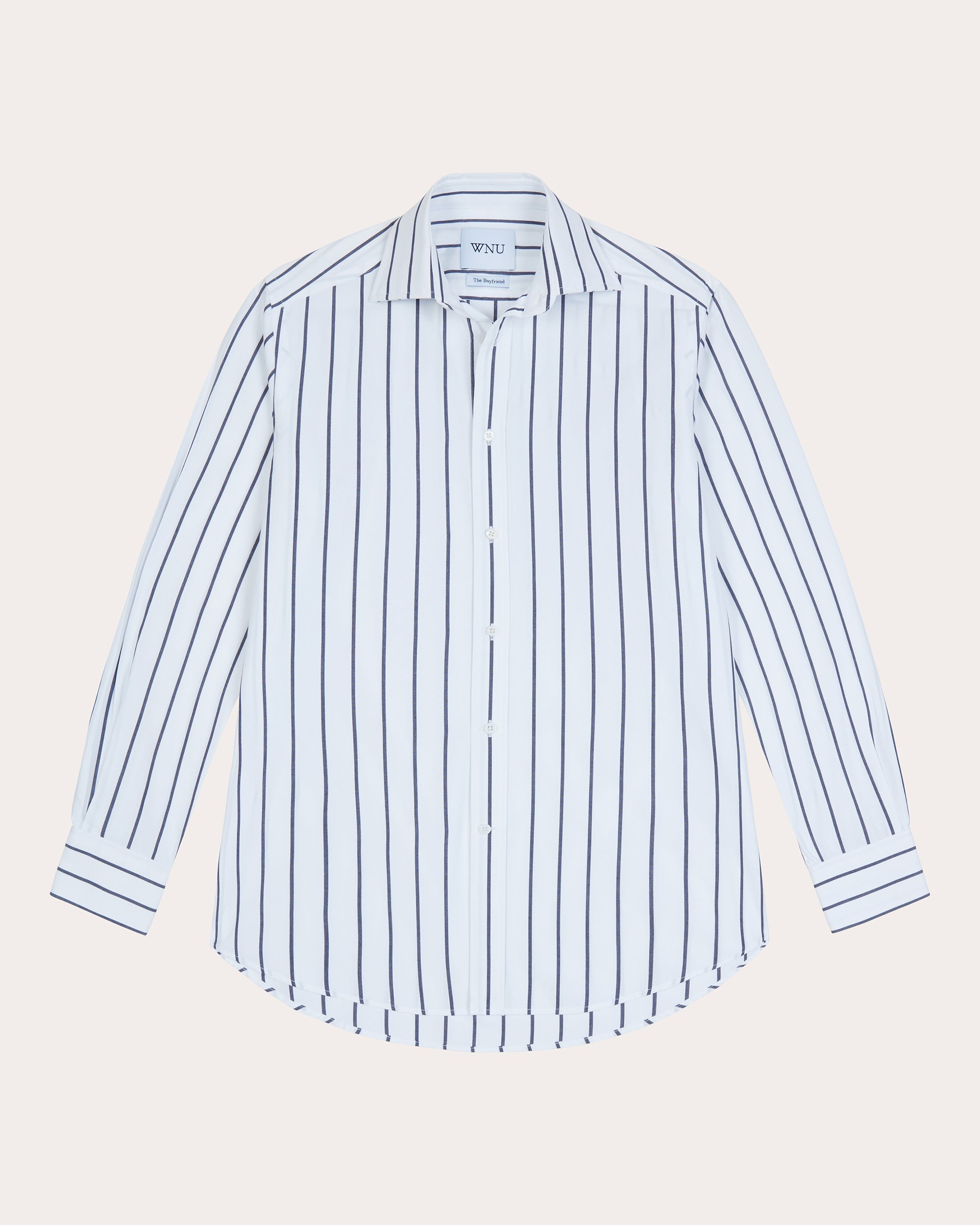 The Boyfriend Cotton-Poplin Striped Shirt
