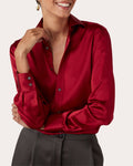 The Boyfriend Silk-Satin Shirt