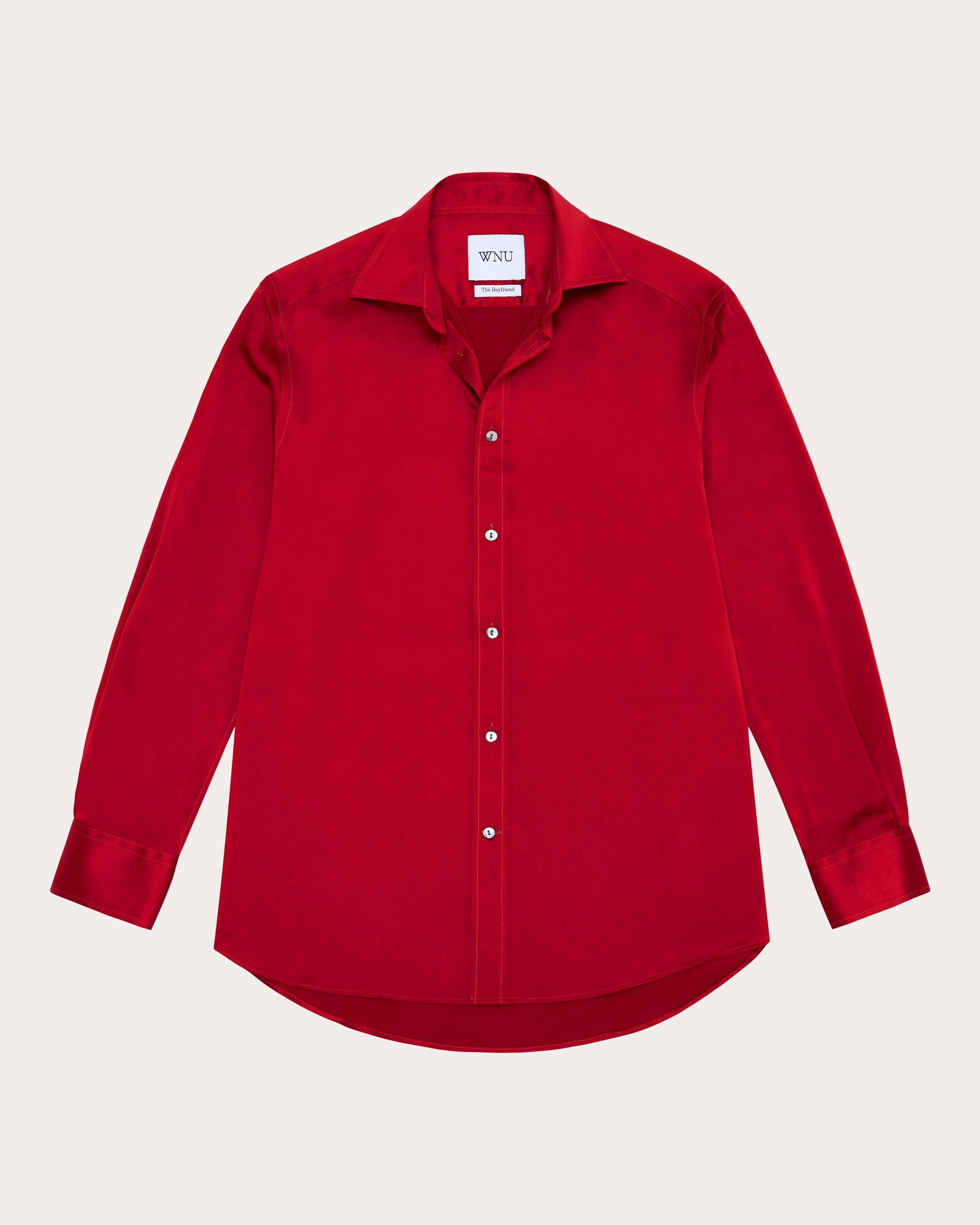 The Boyfriend Silk-Satin Shirt