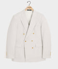 Italian Seersucker Double-Breasted Suit Jacket