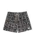 Black Wild Glyph Swim Trunk