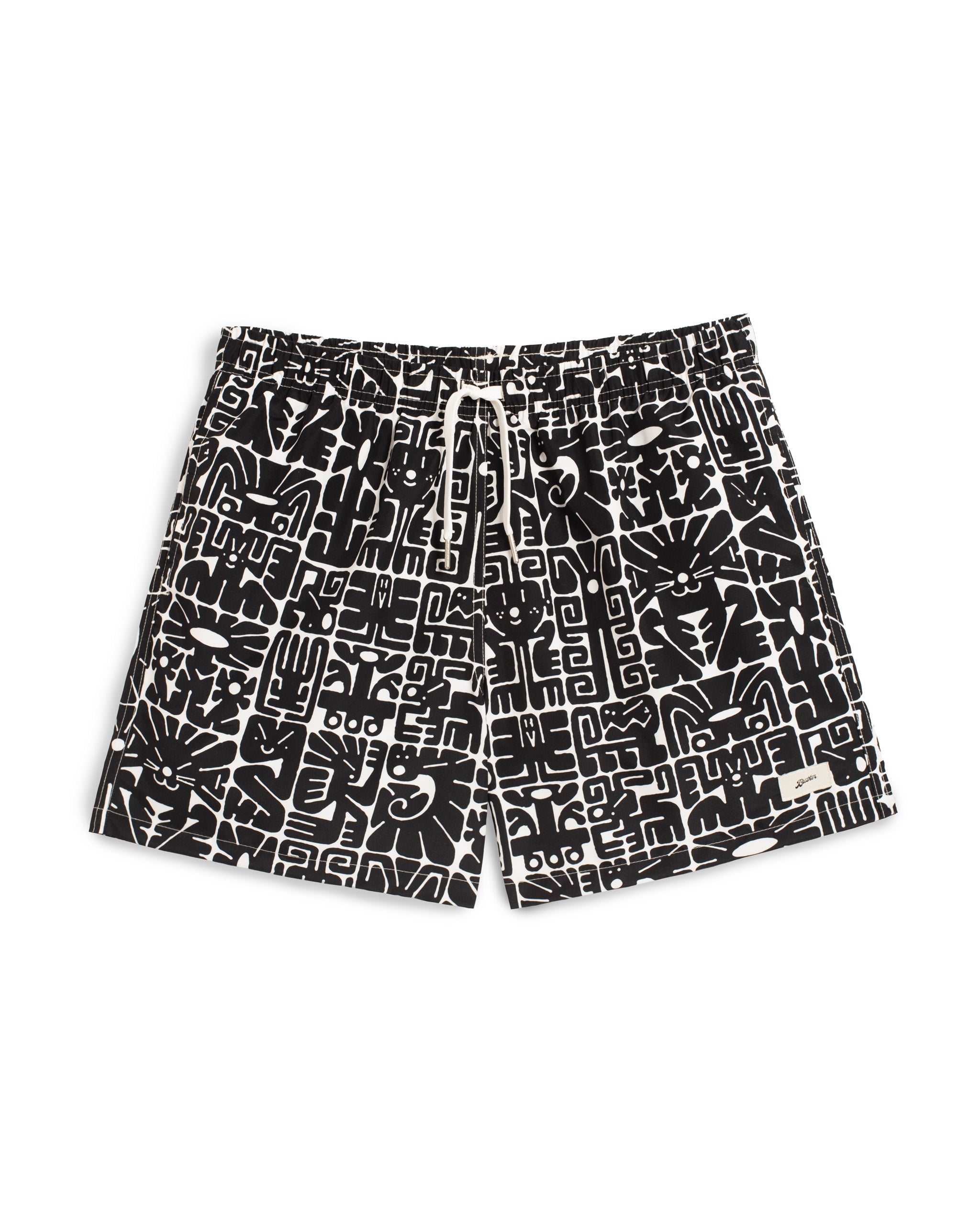 Black Wild Glyph Swim Trunk