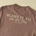 Blame It All On My Boots Brown Short Sleeve Shirt