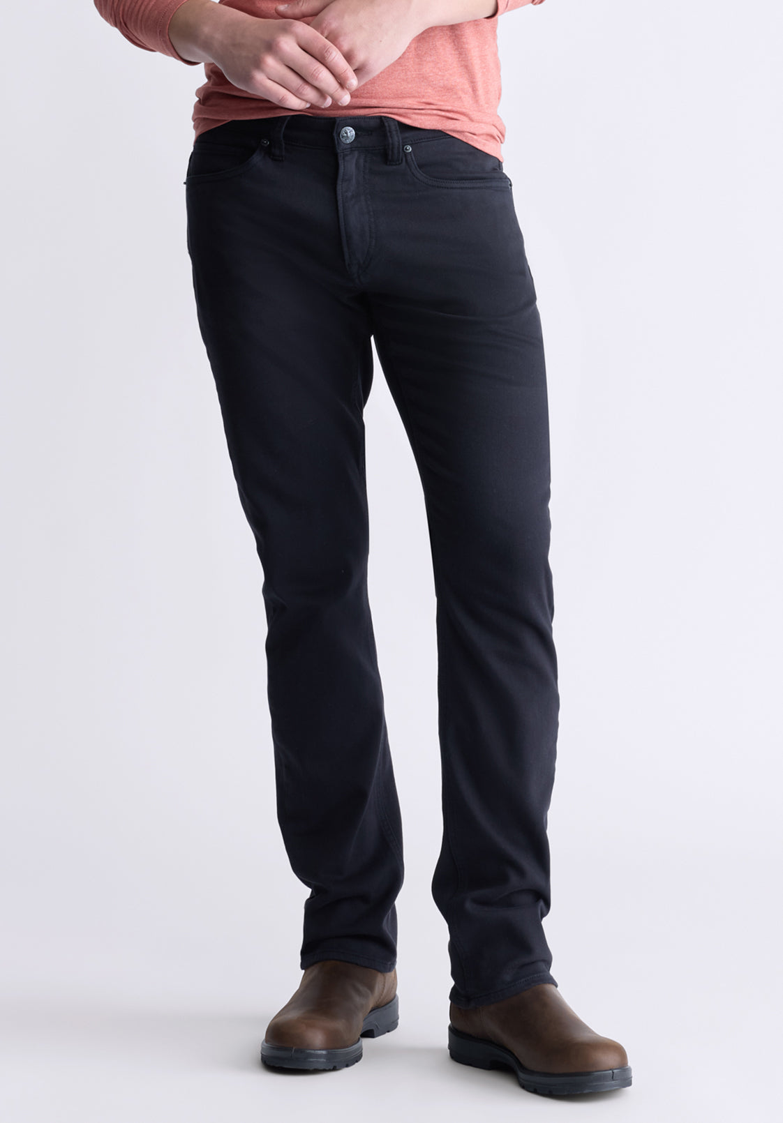Six Men's Straight Freedom Flex Pants, Black - BM22939