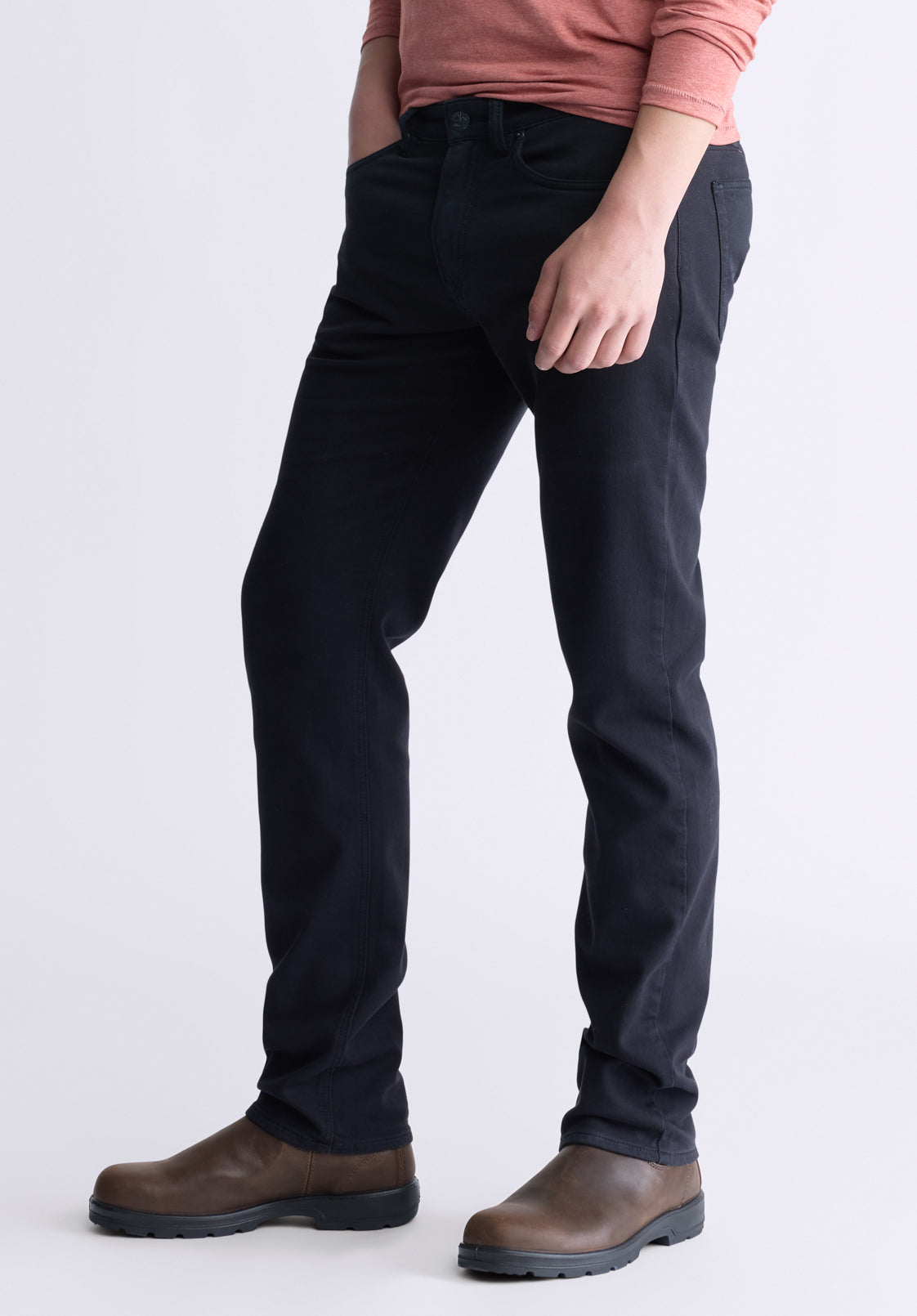 Six Men's Straight Freedom Flex Pants, Black - BM22939