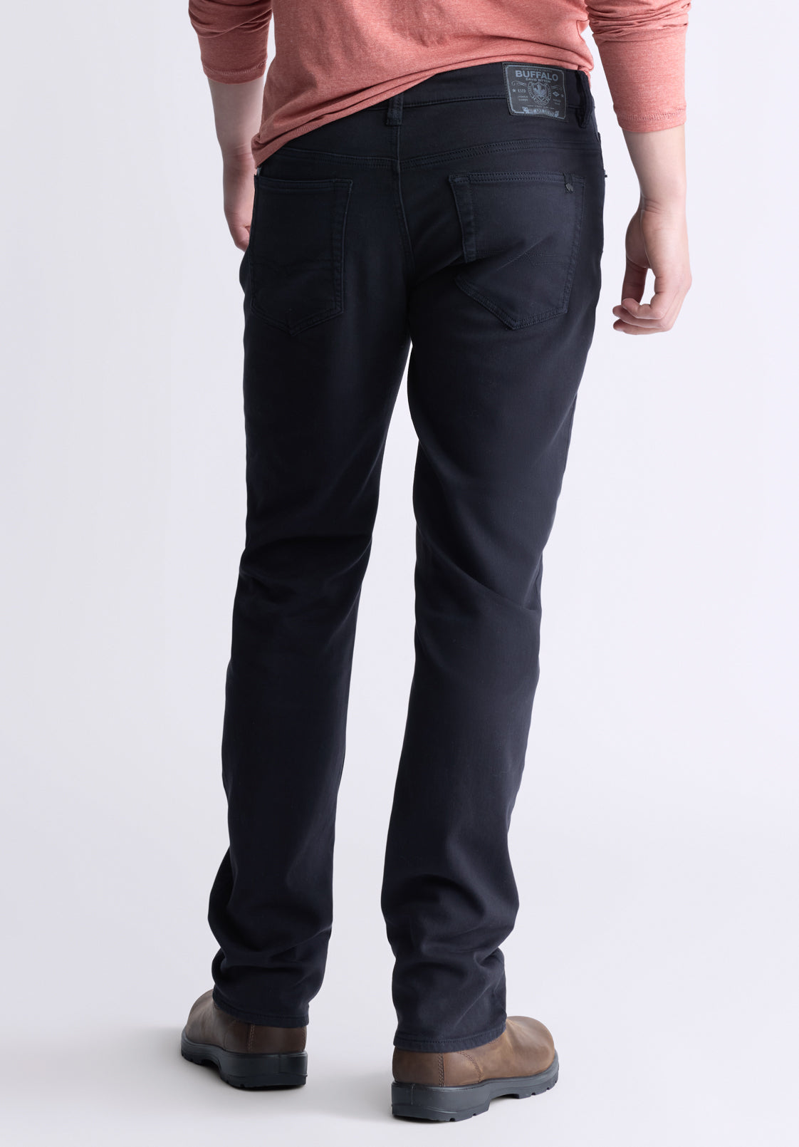 Six Men's Straight Freedom Flex Pants, Black - BM22939