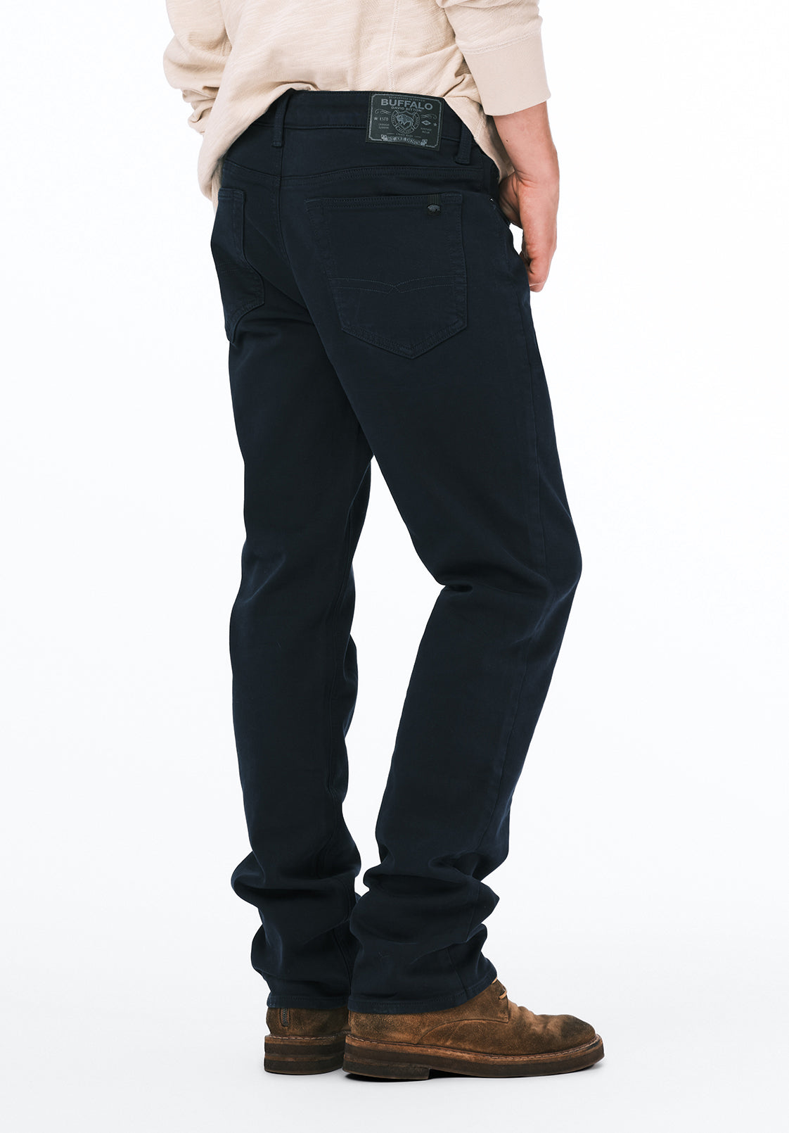 Six Men's Straight Freedom Flex Pants, Whale - BM22939