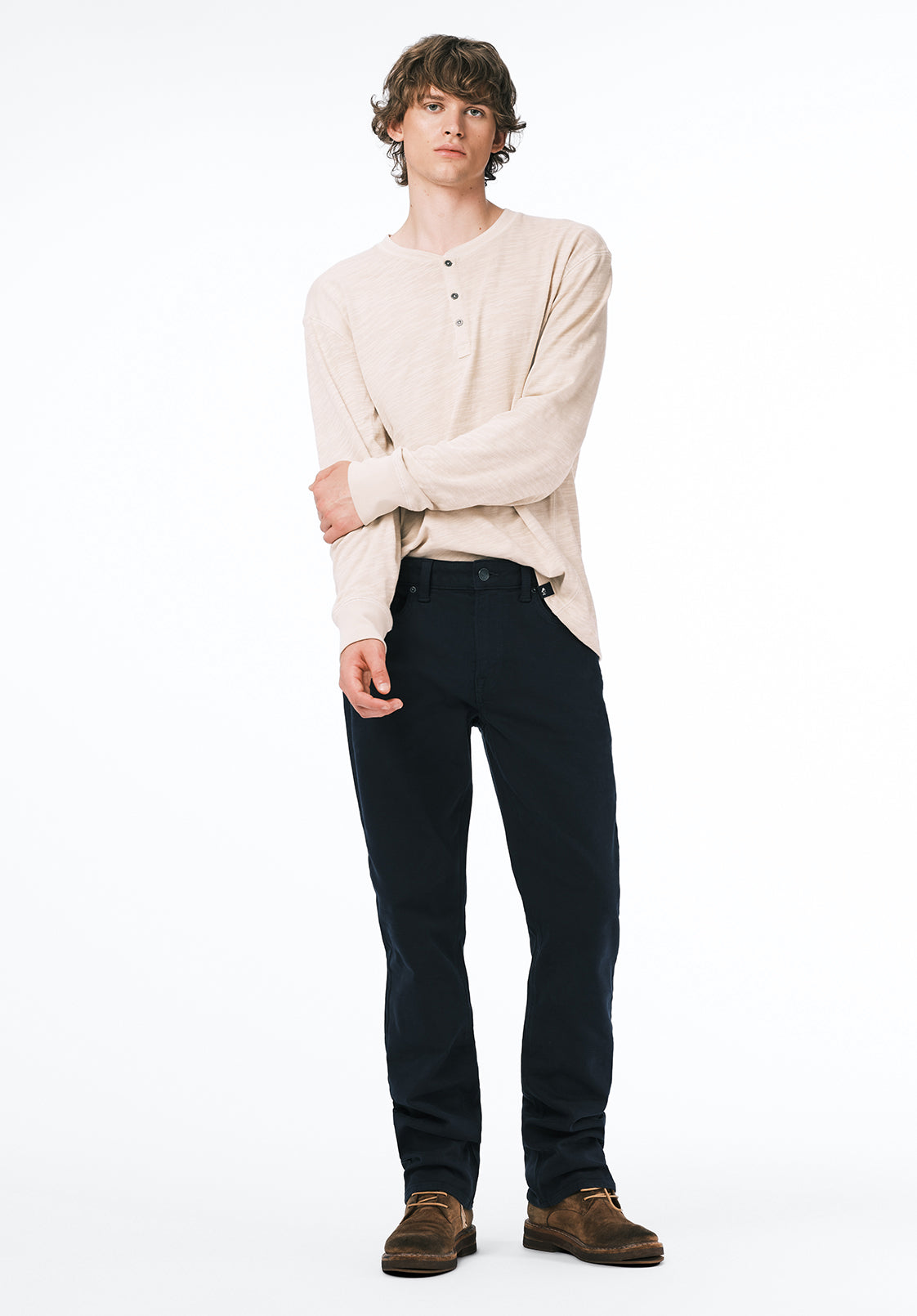 Six Men's Straight Freedom Flex Pants, Whale - BM22939