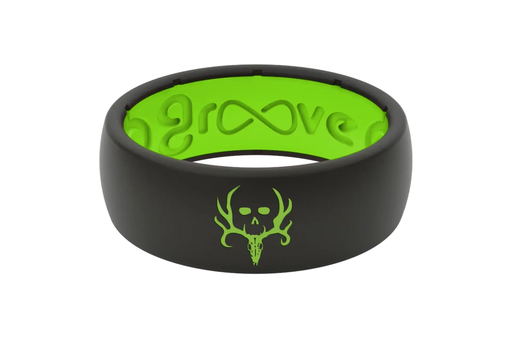 Bone Collector Black & Green Ring