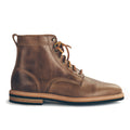 The Plain Toe Moto Boot in Natural Chromexcel - Extra Widths