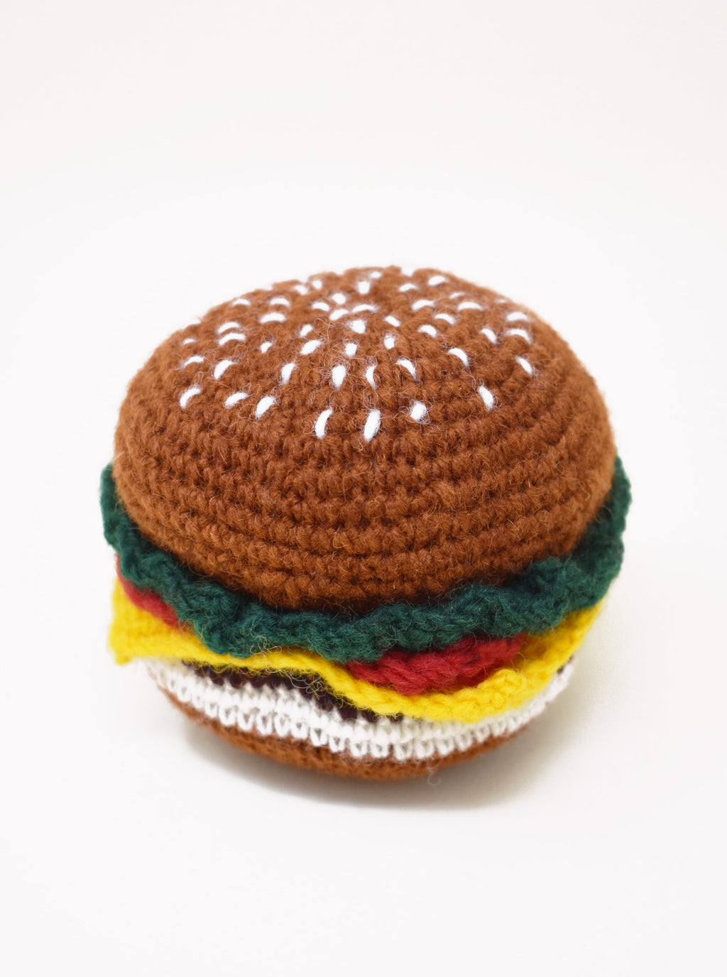 HAND KINT HAMBURGER DOG TOY