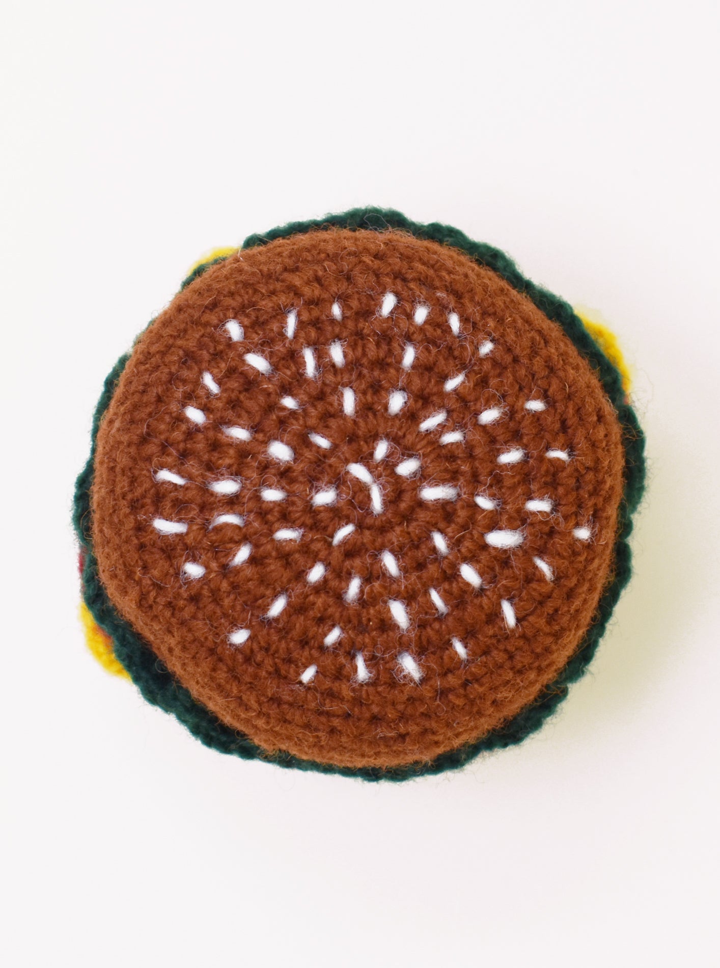 HAND KINT HAMBURGER DOG TOY