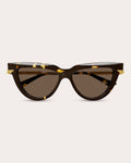 Shiny Havana Combi Cat-Eye Sunglasses