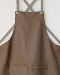 Crossback Linen Apron - Bark