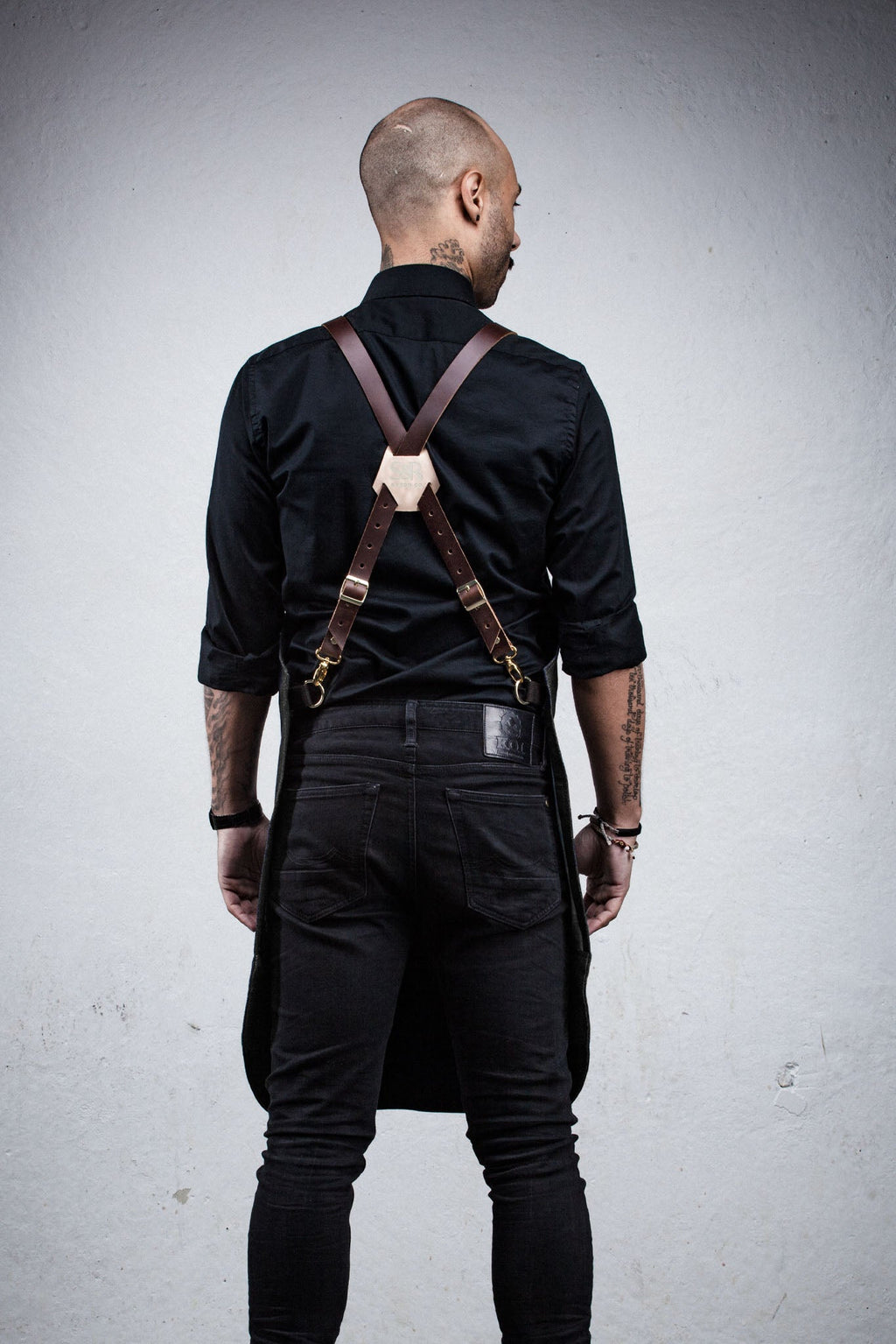 Denim Bartender Apron - Charcoal Grey