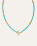 Beaded Turquoise Toggle Necklace