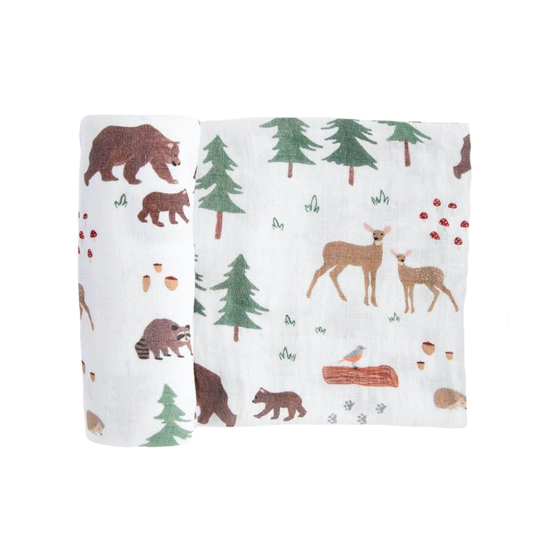 Organic Cotton Muslin Swaddle Blanket - Bear Buddies