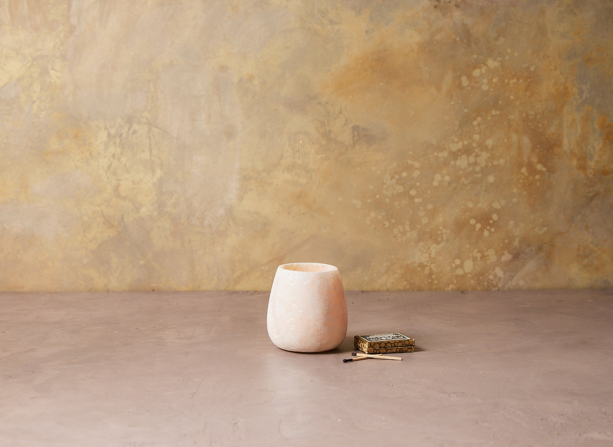 Egyptian Alabaster Candle Holder