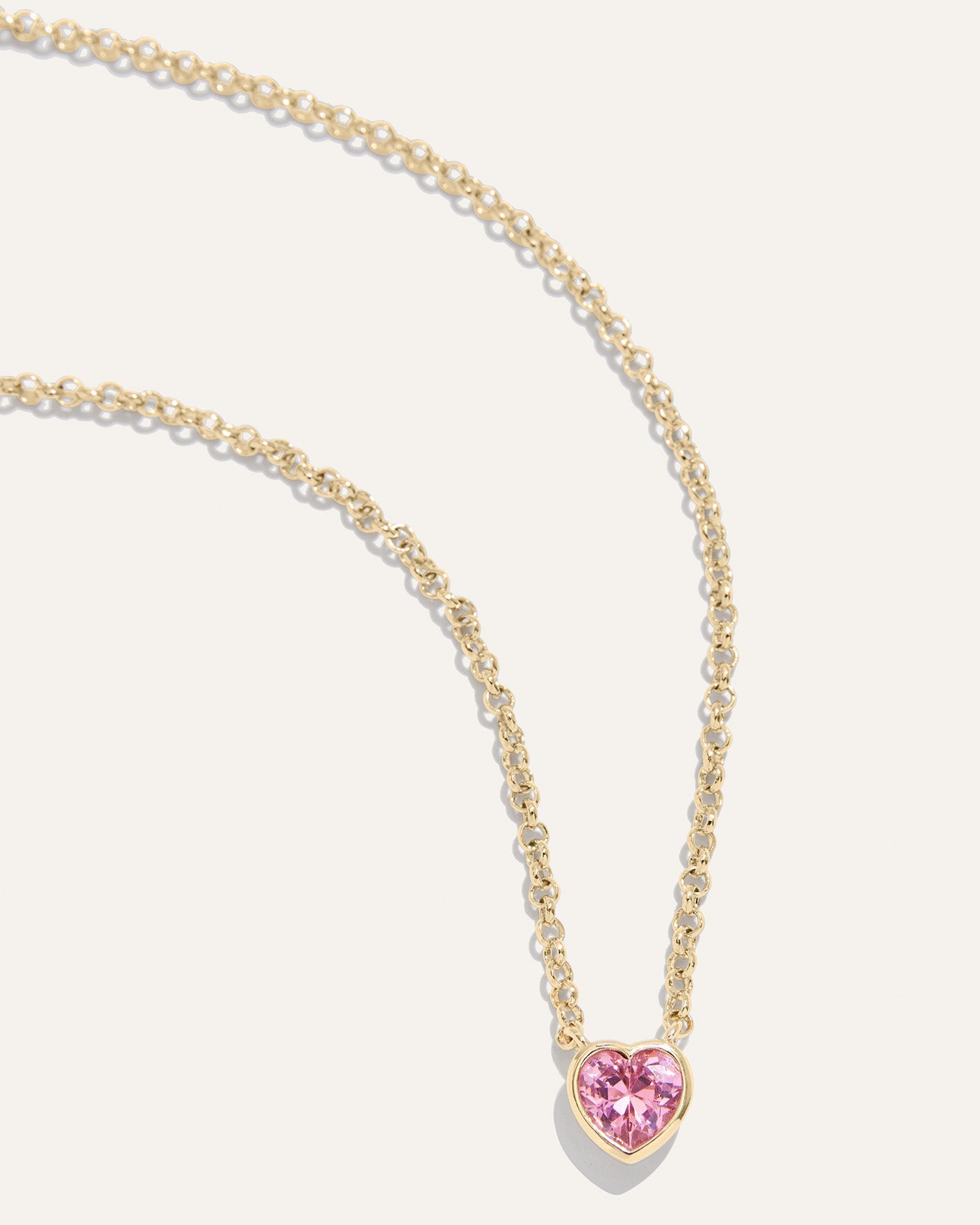 Bezel Heart Necklace