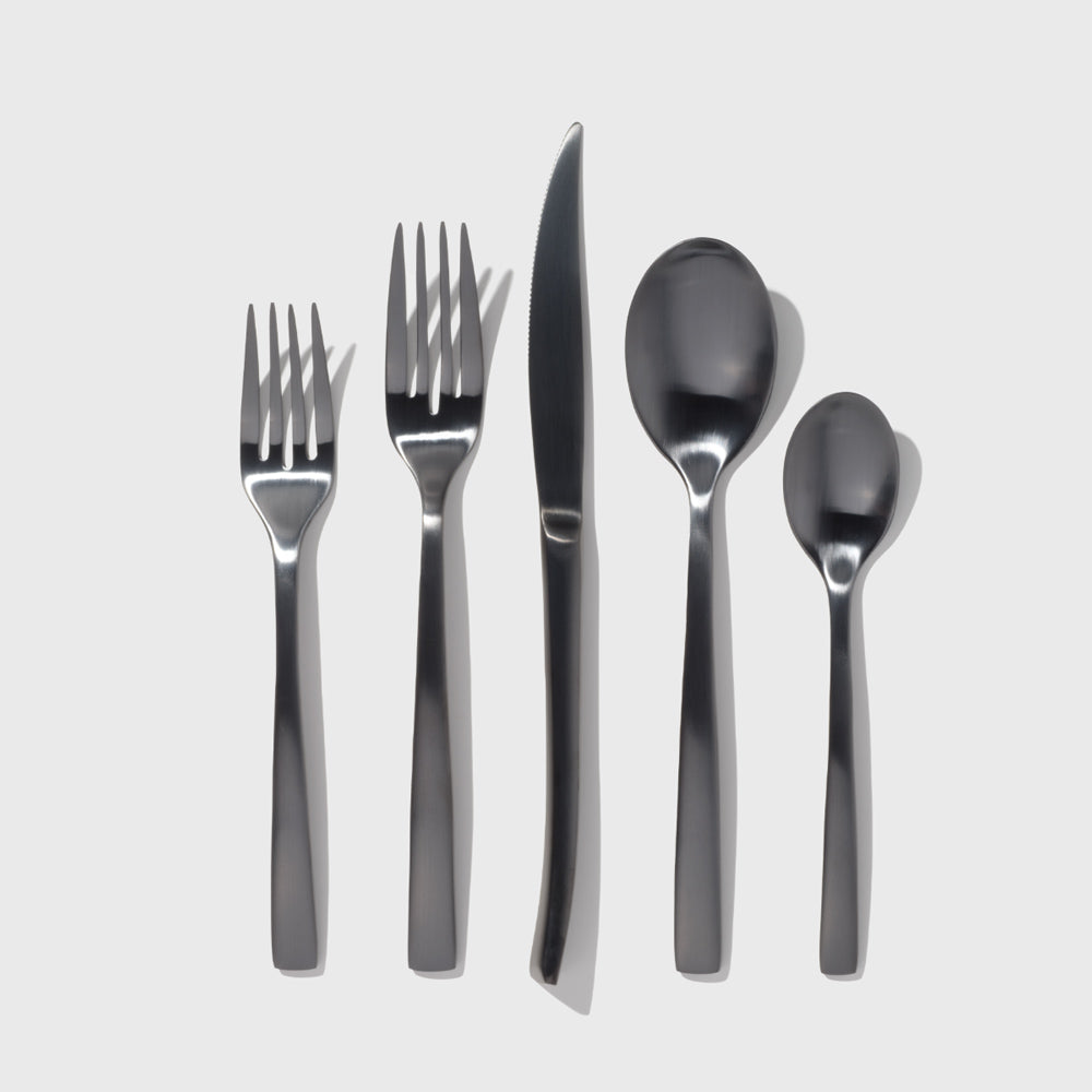 18/10 Black Stainless Steel Forged Flatware Set